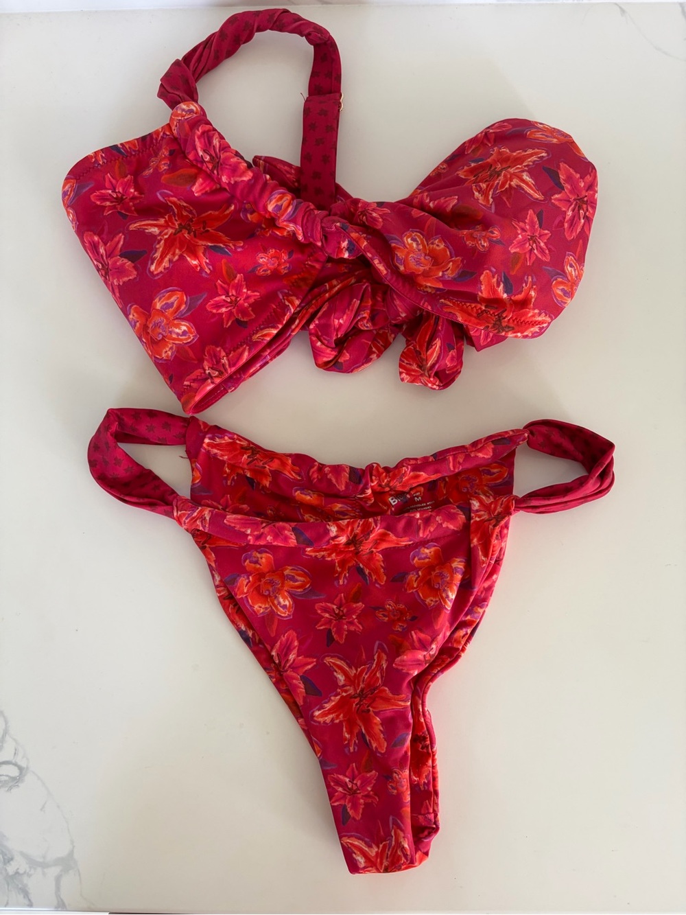 Blackbough Red Floral Bikini Set